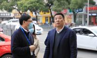 区卫健局党工委书记、局长傅超一行督查区集中留置点工程建设情况